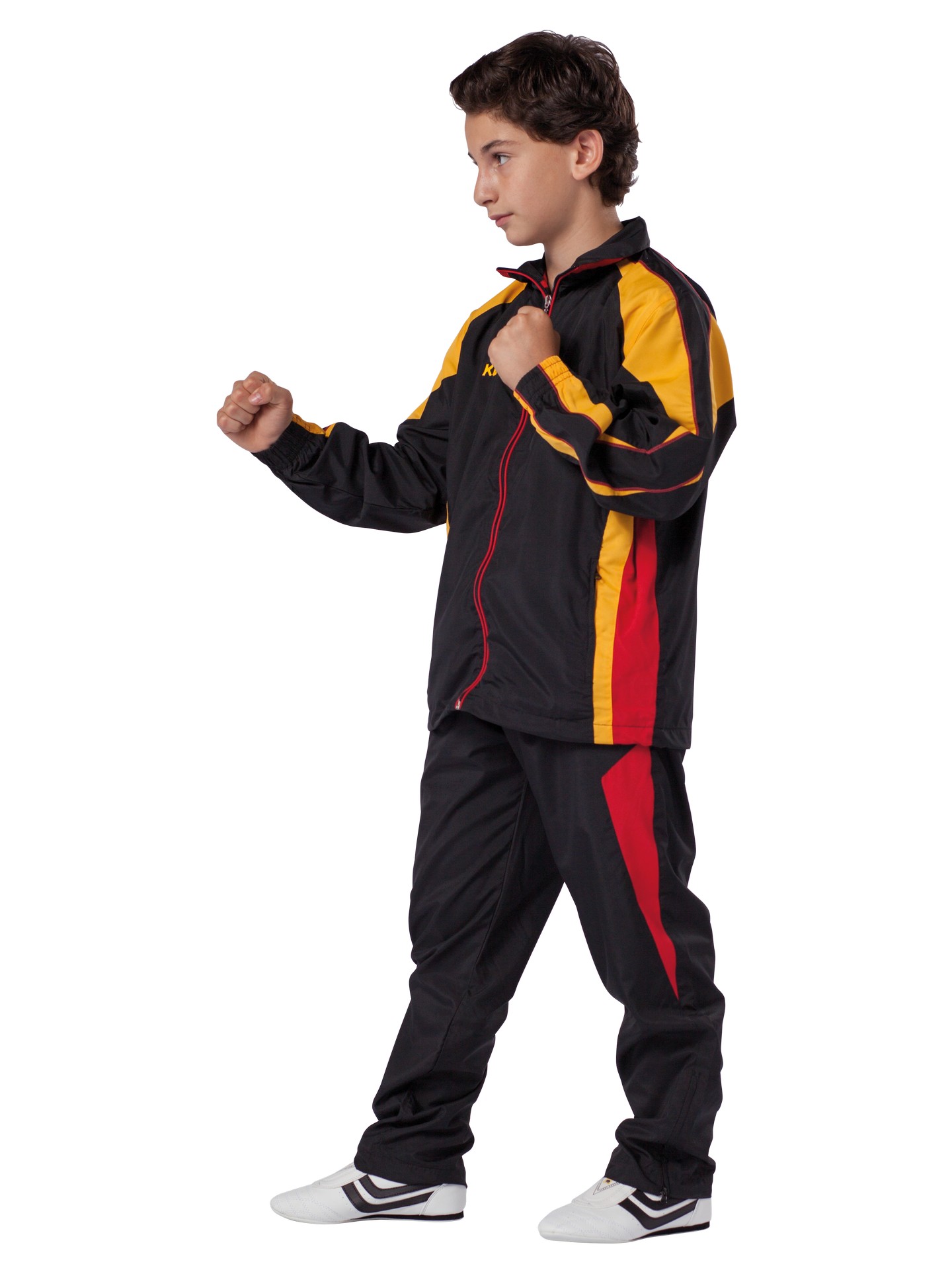 Trainingsanzug Performance Micro  schwarz/rot/gelb