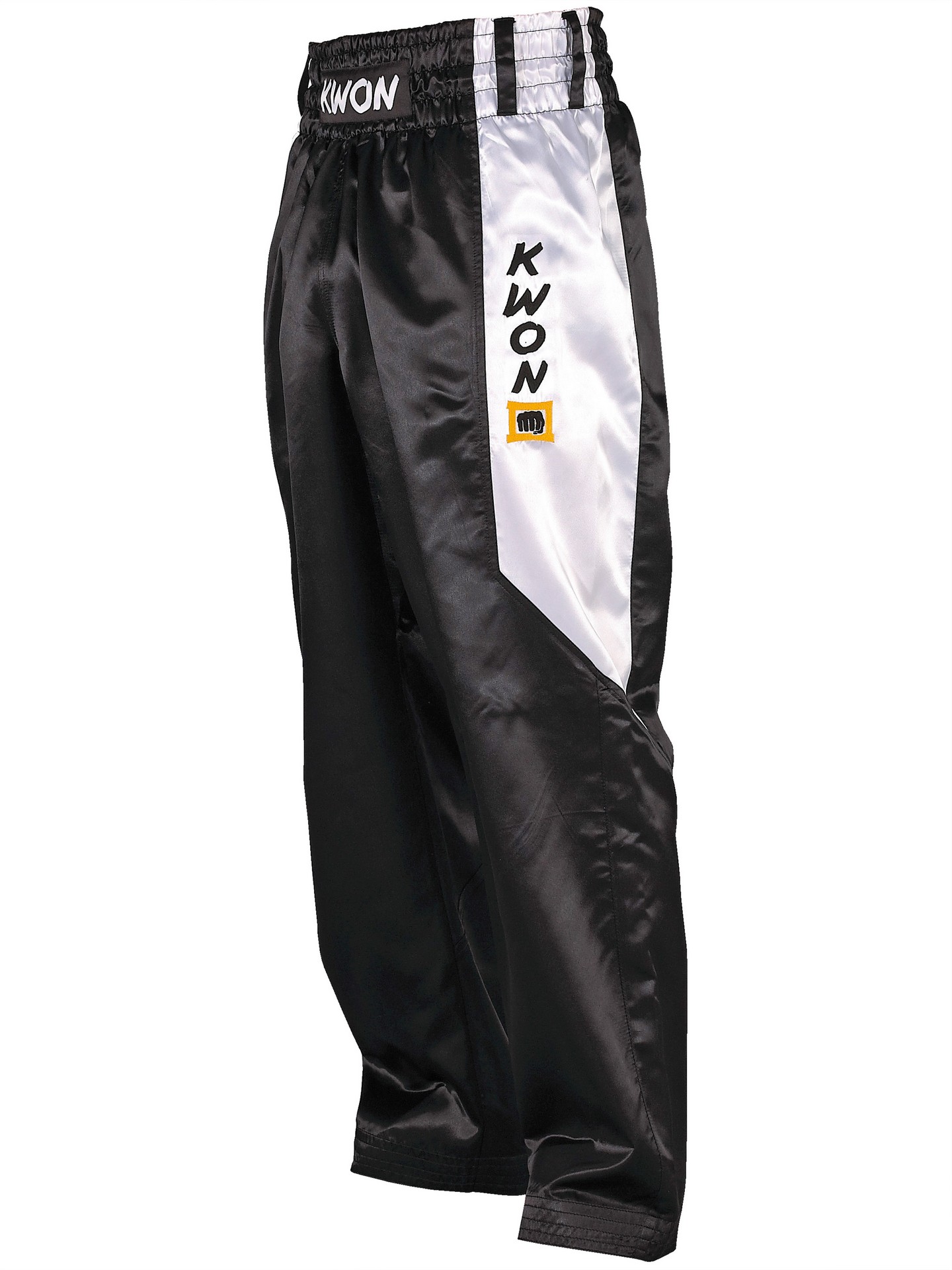 Satinhose schwarz/weiß