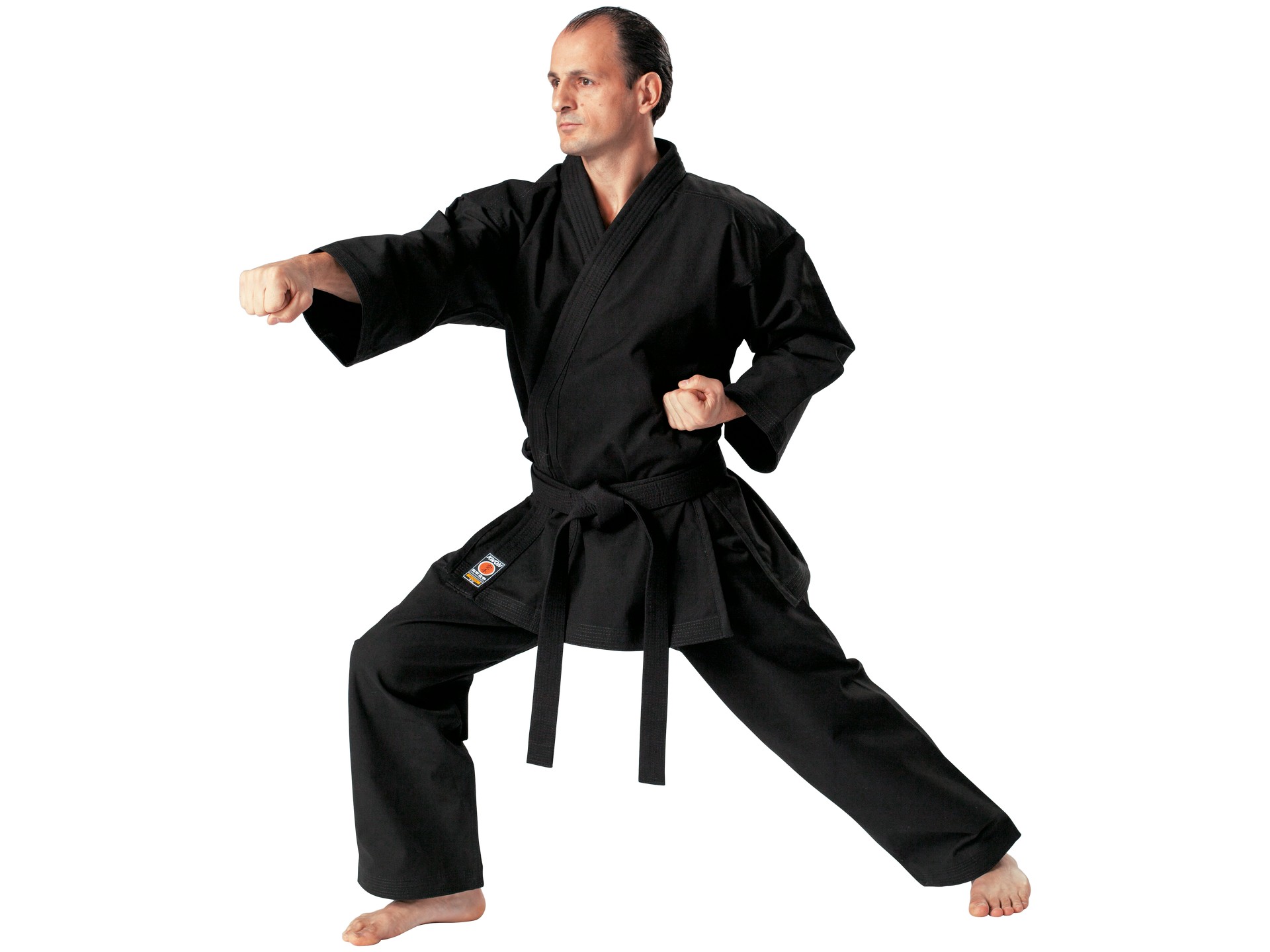 Karateanzug Traditional schwarz 12 oz