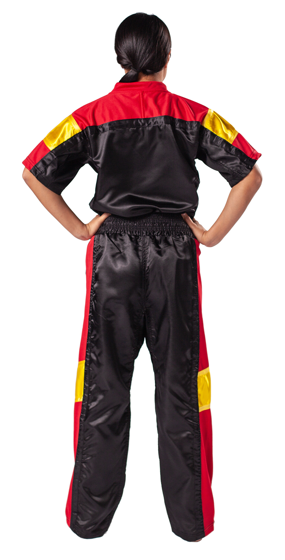 Kickboxanzug Nation schwarz/rot/gold