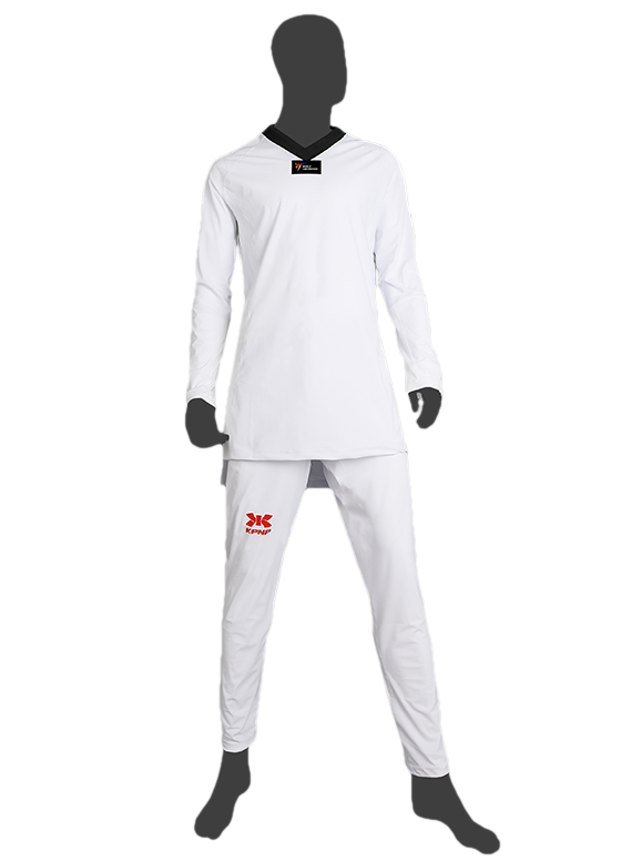 KPNP Taekwondo Anzug schwarzes Revers - WT anerkannt