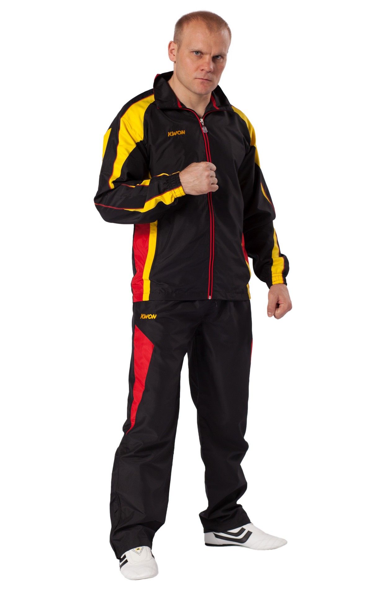 Trainingsanzug Performance Micro  schwarz/rot/gelb