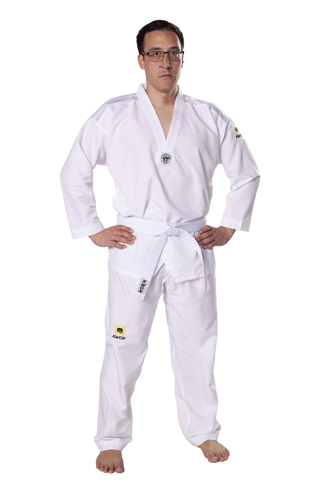 Taekwondo Anzug Fightlite weißes Revers