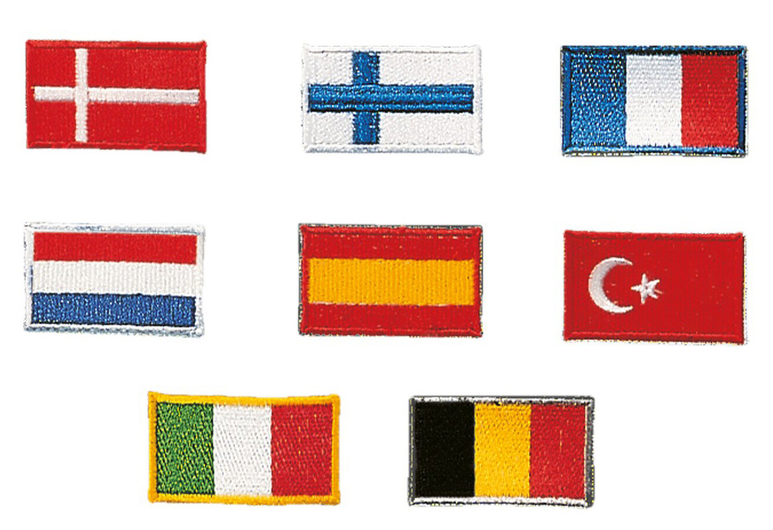 Stickabzeichen Länderflaggen